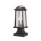 Z-Lite Millworks 2 Light Outdoor Pier Mounted Fixture, Oil Rubbed Bronze & Clear Beveled 574PHMS-SQPM-ORB - alternate 3